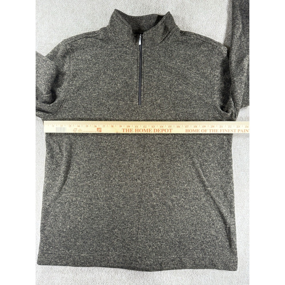Van Heusen Flex 1/4 Zip Pullover Men's XL Brown Heather Classic Fit Long Sleeve - Picture 5 of 7